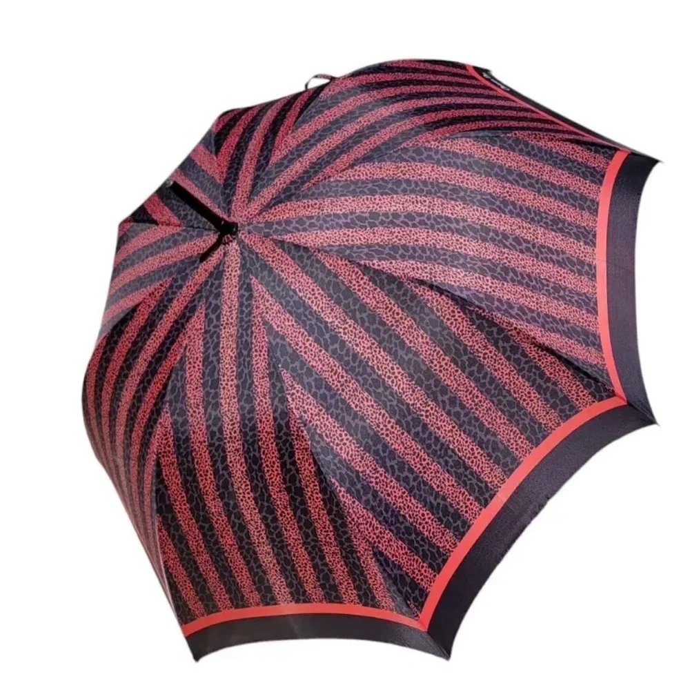 SALE! CHRISTIAN DIOR Rare Vintage Trotter Wooden Handle Umbrella EUC - Picture 2 of 7